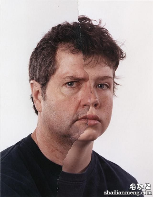 将父母的半张脸与子女的拼凑在一起...基因太强大!