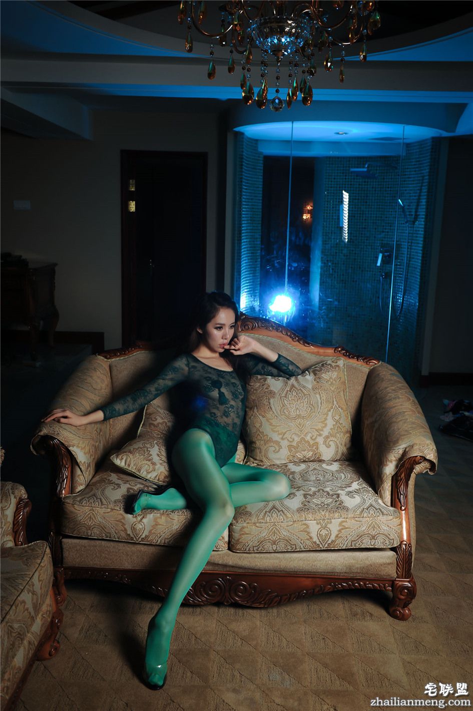 [丝间舞] 妖艳少妇性感绿丝另类摄影图片 NO.274第7张