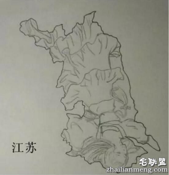 中国地图竟然是一个大美女