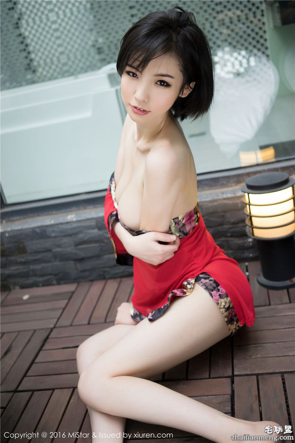 [魅妍社] 粉嫩短发美女Jenny佳妮白皙豪乳人体艺术性感图片 Vol.077第8张