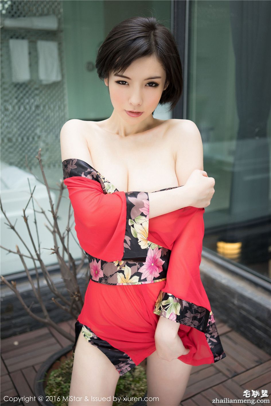 [魅妍社] 粉嫩短发美女Jenny佳妮白皙豪乳人体艺术性感图片 Vol.077第3张