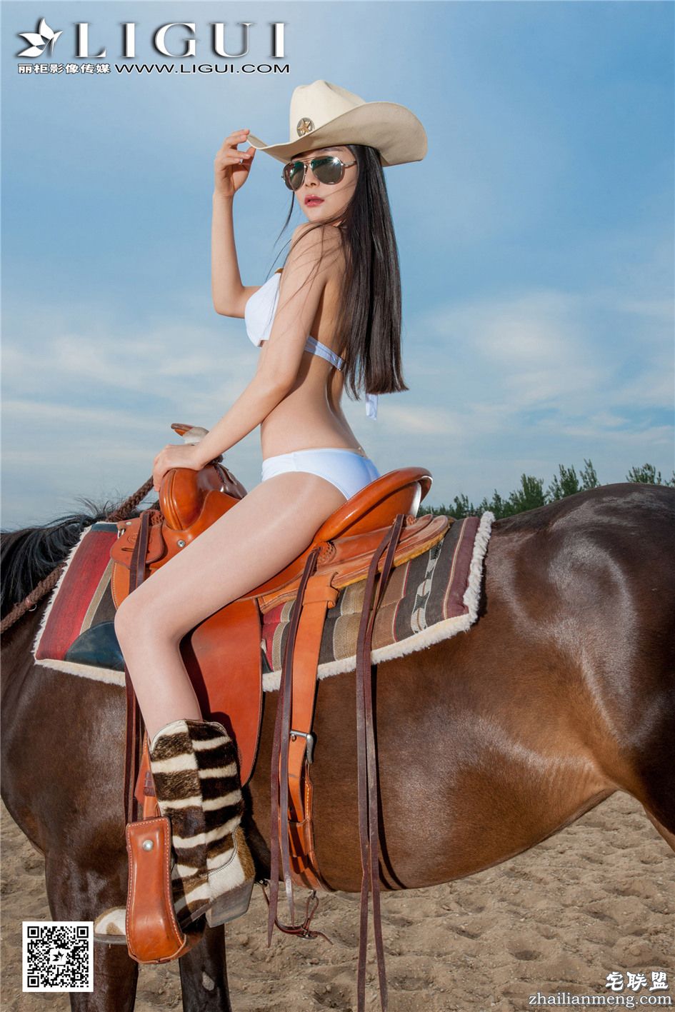 [丽柜] 丝袜牛仔美女Kitty马场个性写真高清图片 260期第5张