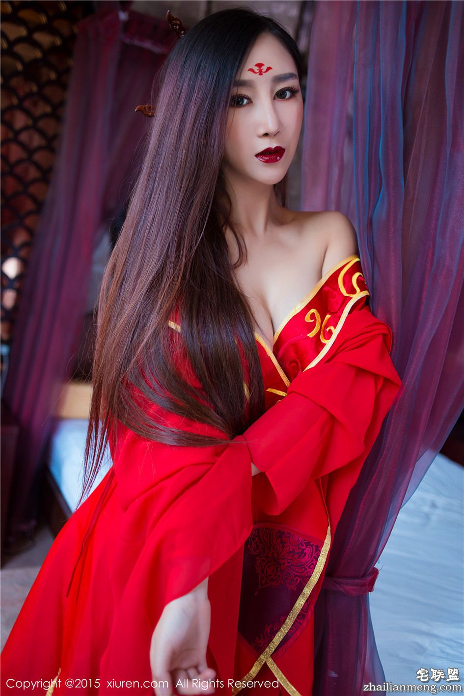 [秀人网] 妖艳古装美女邹晶晶白皙美乳绝色人体艺术照 第459期第7张