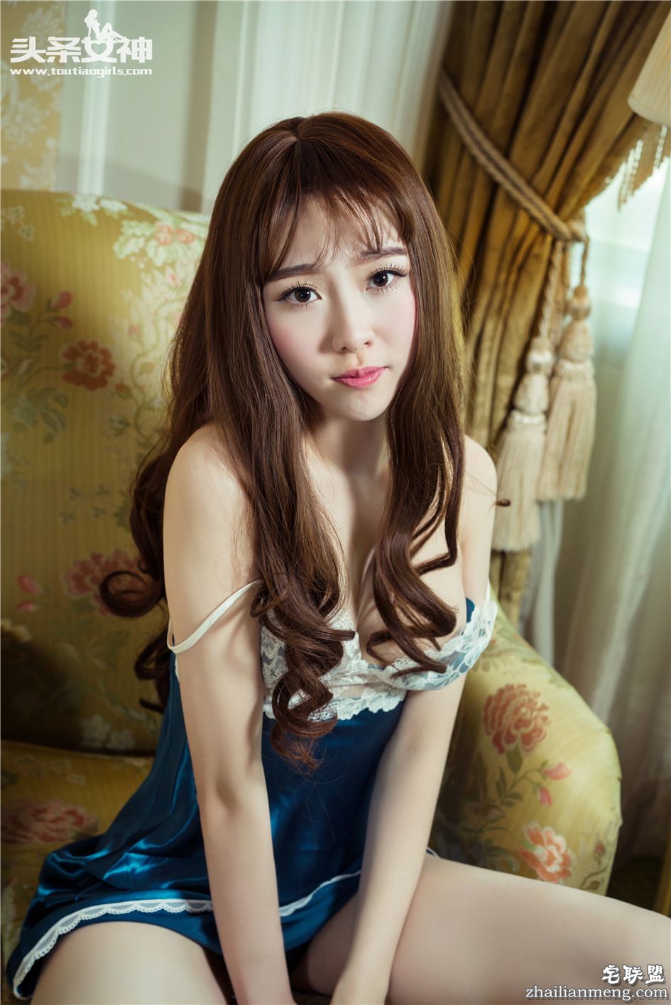 [头条女神] 长腿小萝莉明月时尚蕾丝睡衣高清私房图片 第012期第6张