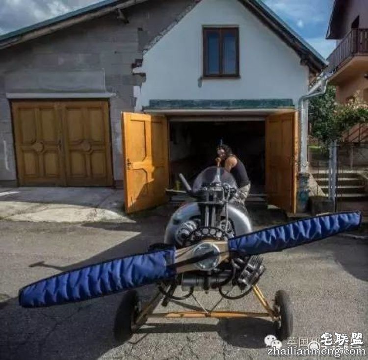 自己造架飞机，每天开飞机上班...这哥们的生活，真的好酷