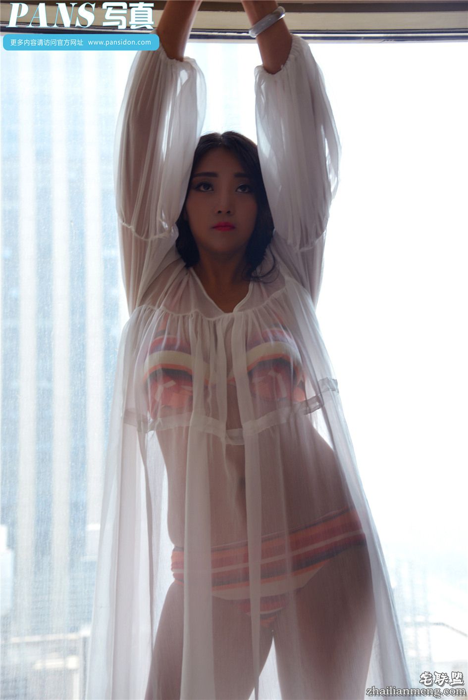 [PANS] 新人泳衣模特雪儿透视白纱写真摄影 第605期第4张