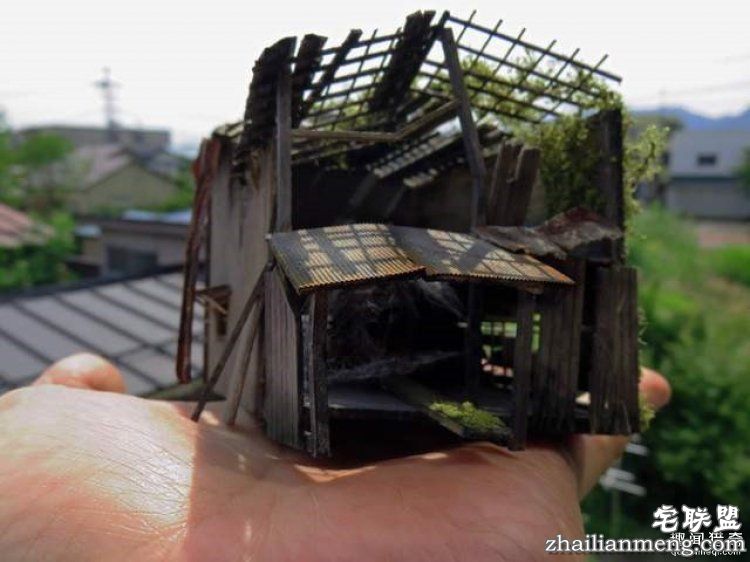 日本男子做出超迷你废墟模型,太不可思议了