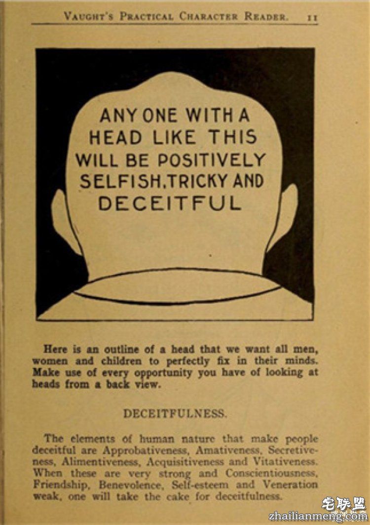 19世纪的女人挑老公要看脑袋的形状