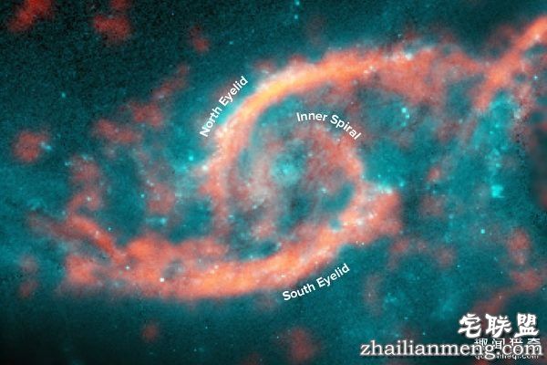 相撞星系构成太空巨眼,眼睑瞳孔清晰可见--趣味说