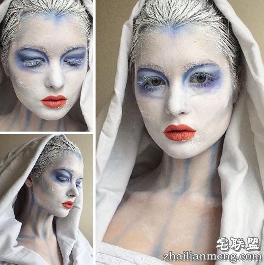 19岁女孩展示自己的恐怖妆容,她素颜让人意外