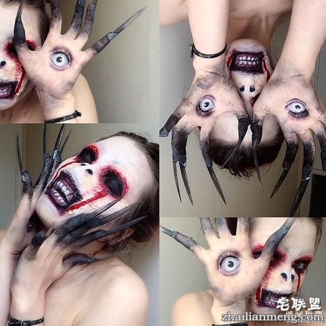 19岁女孩展示自己的恐怖妆容,她素颜让人意外