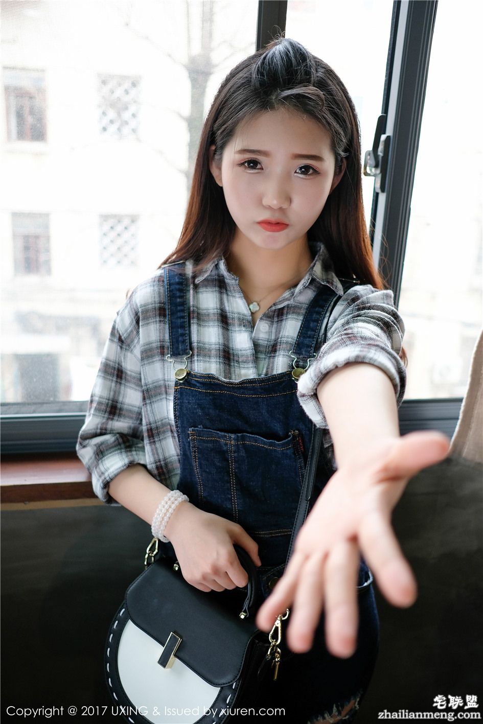 [优星馆] 格子衫少女可爱的小叶子性感写真图片 VOL.044第7张