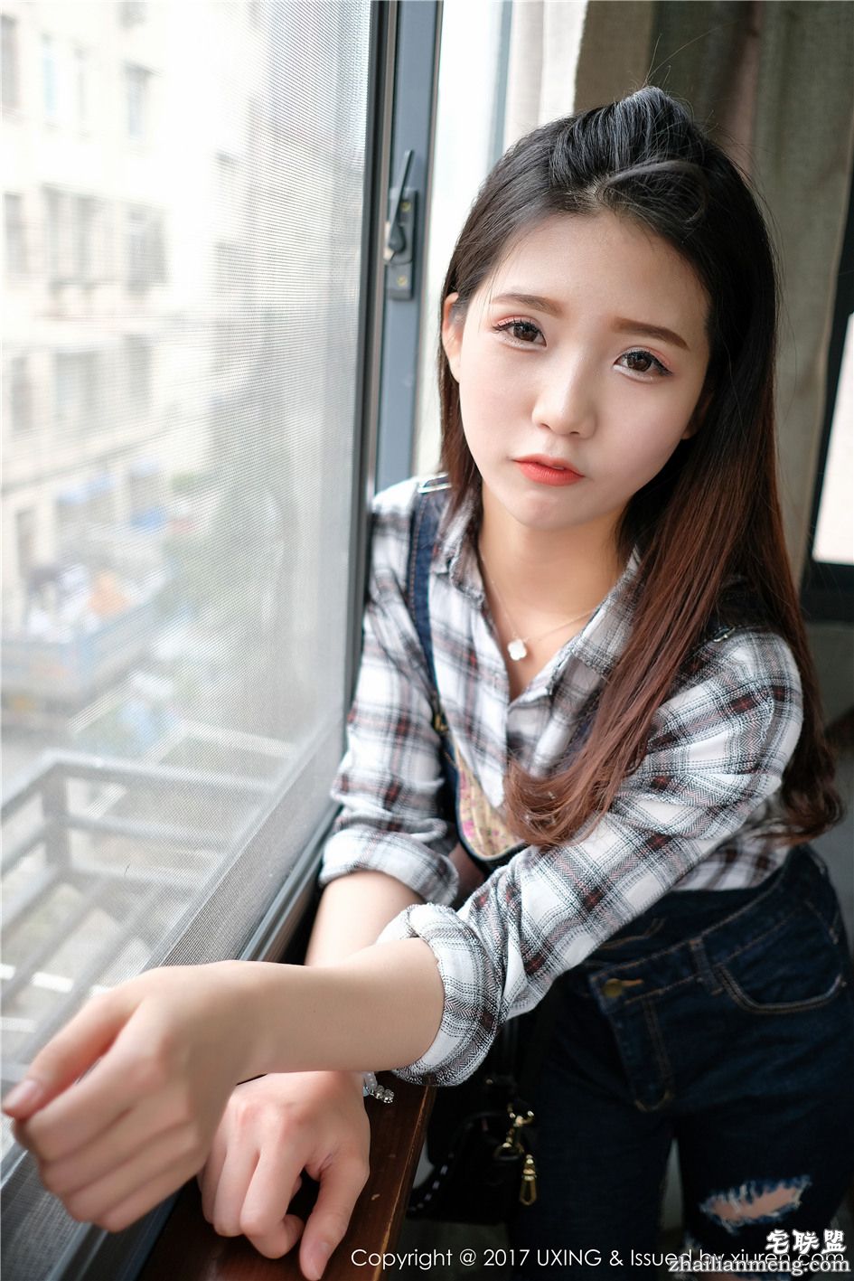 [优星馆] 格子衫少女可爱的小叶子性感写真图片 VOL.044第5张