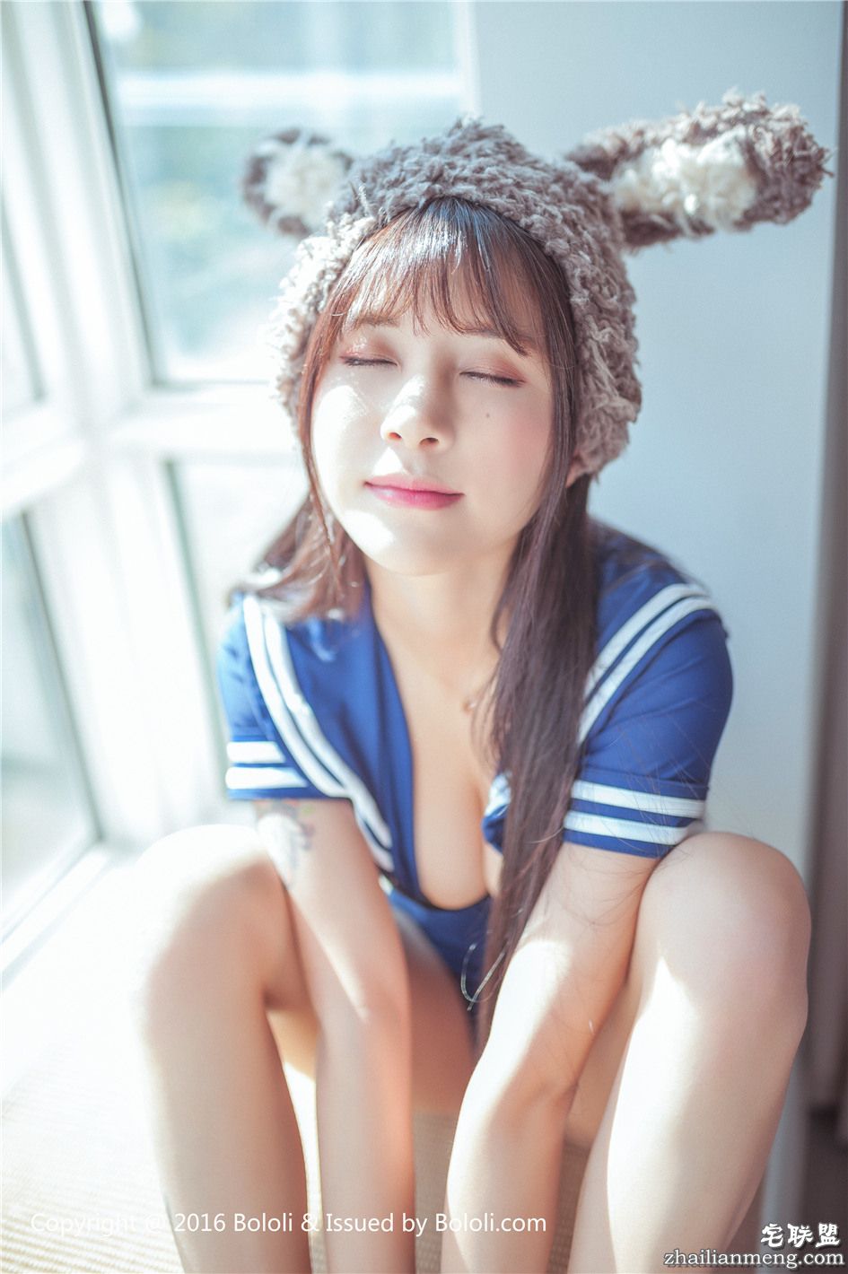 [波萝社] 可爱情趣学生装女生夏美酱图片 VOL.114第4张