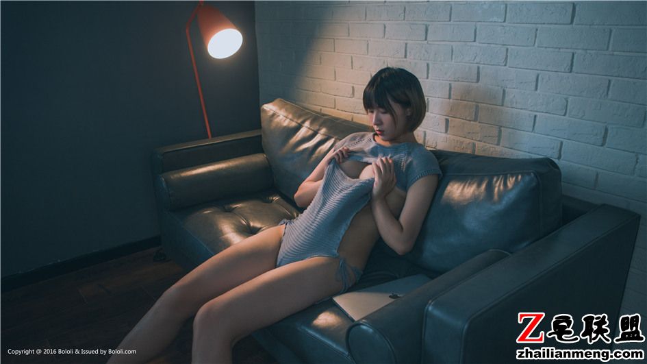 [波萝社] 短发翘臀美女黒黑个性写真图片 VOL.184第9张