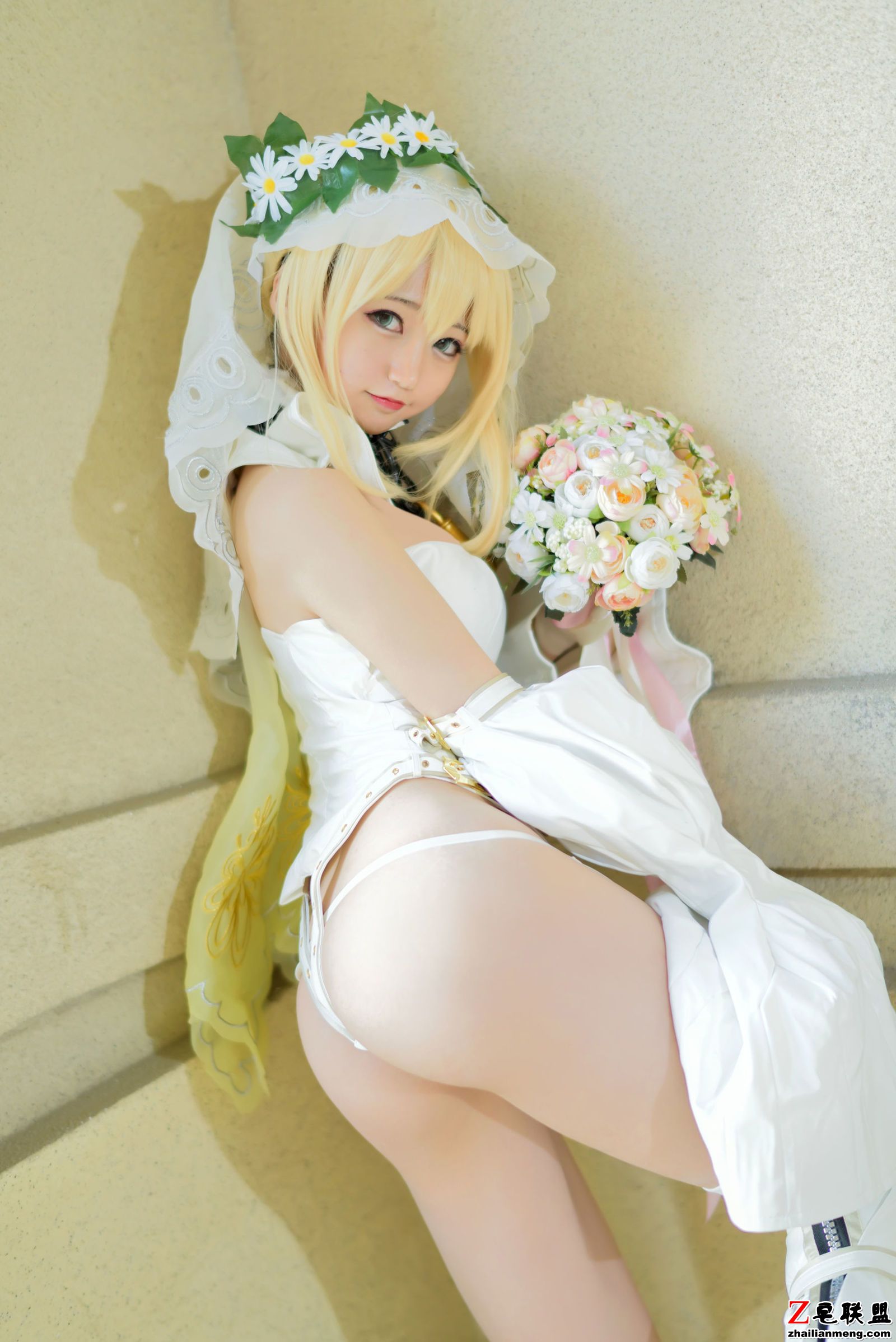 [CosPlay美女] Nagesa魔物女 - 白衣骑士 写真套图第6张