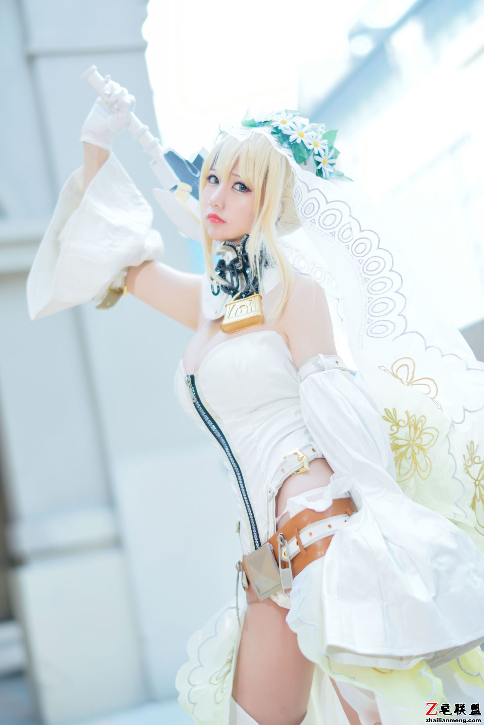 [CosPlay美女] Nagesa魔物女 - 白衣骑士 写真套图第11张
