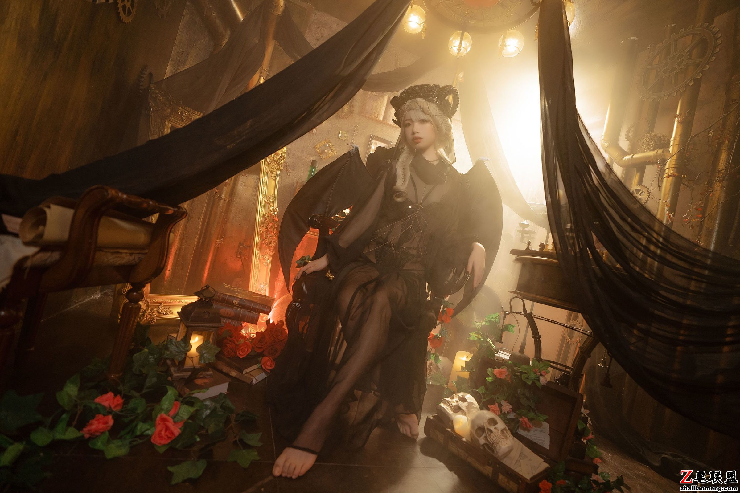 [CosPlay美女] 动漫博主雯妹 - 魅魔 gothic devil 写真套图第12张