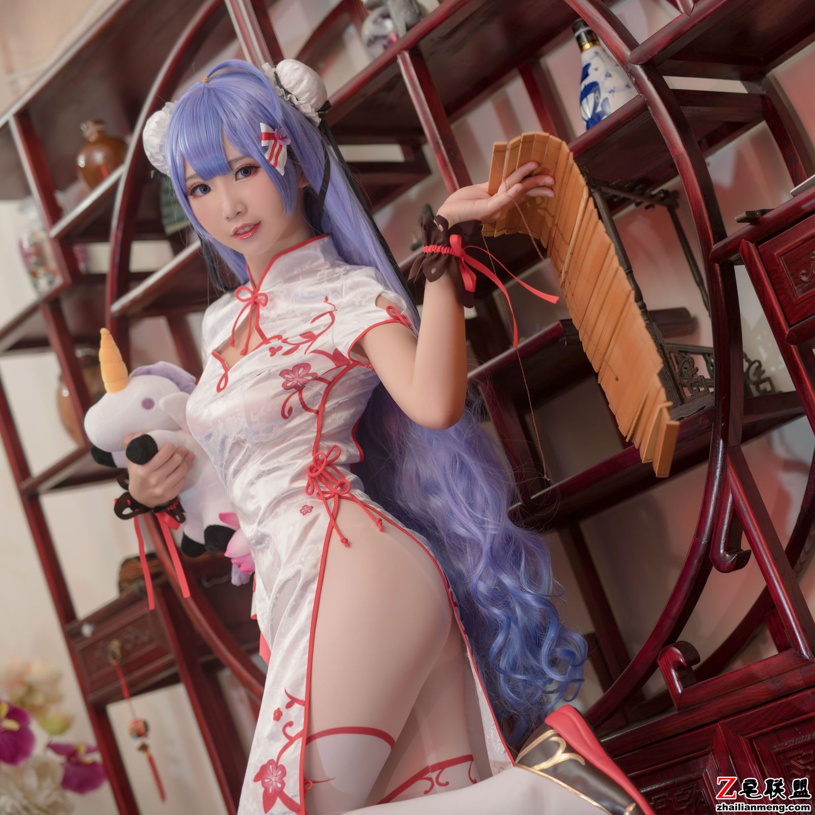 [CosPlay美女] 面饼仙儿 - 旗袍COS 写真套图第6张
