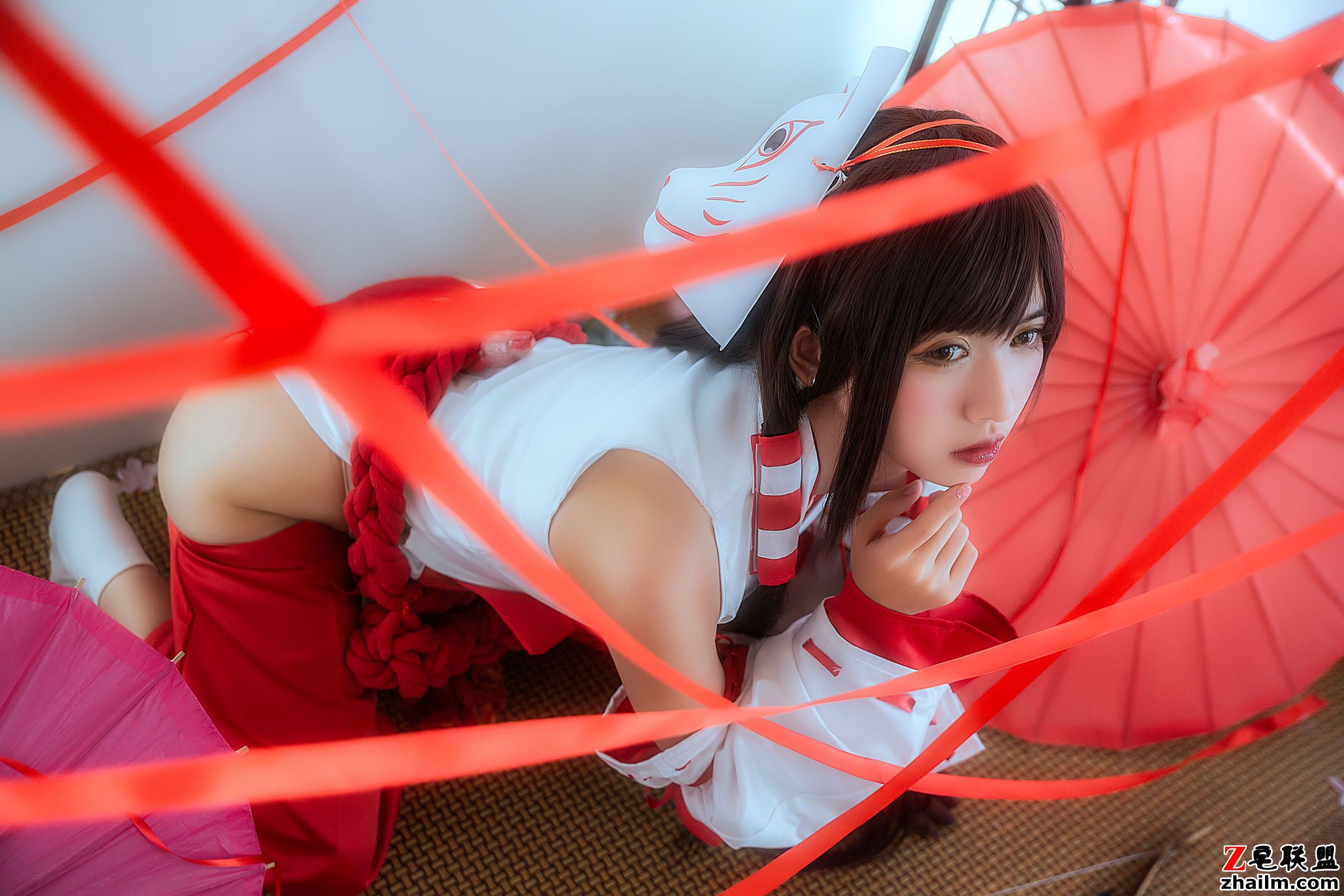 [CosPlay美女] 鳗鱼霏儿 - 巫女 写真套图第8张