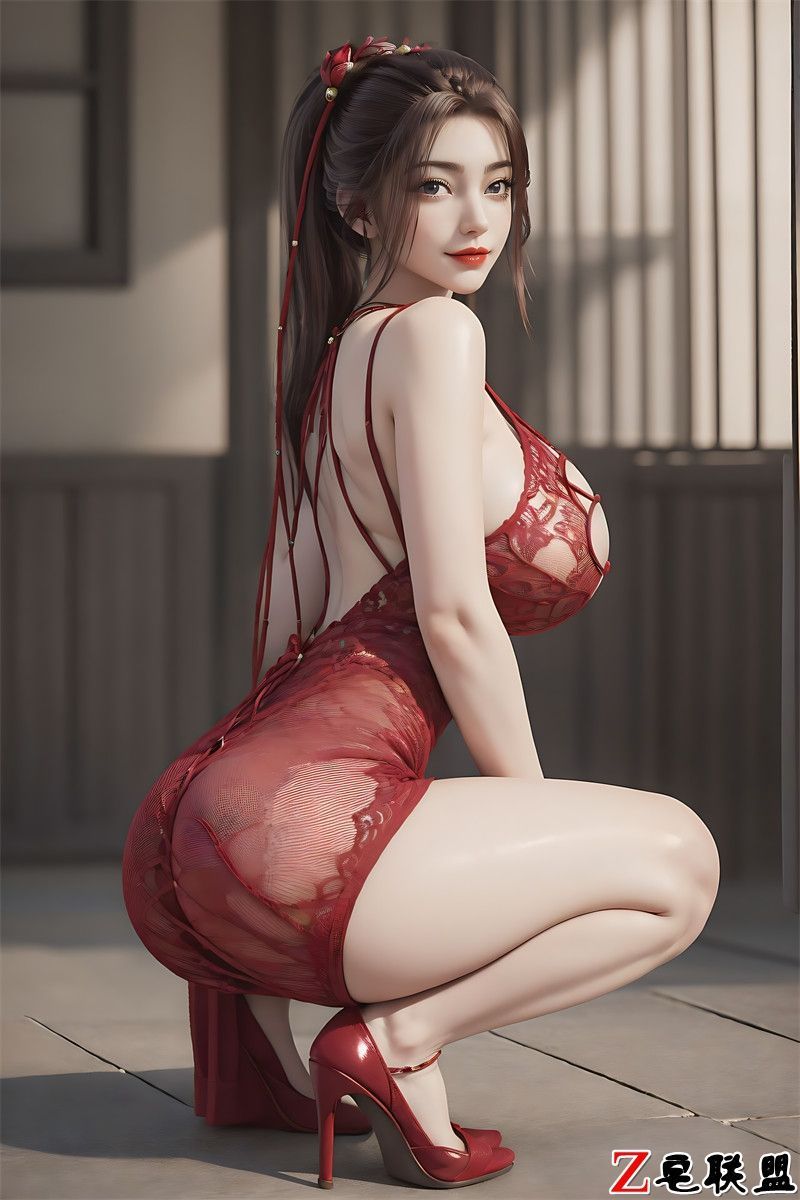 图片[4-AI国漫第一千一十一期 诛仙 周小环 · 系列二 红色网格包裙 36-AI漫狐-专注分享AI国漫女神绘画图片视频